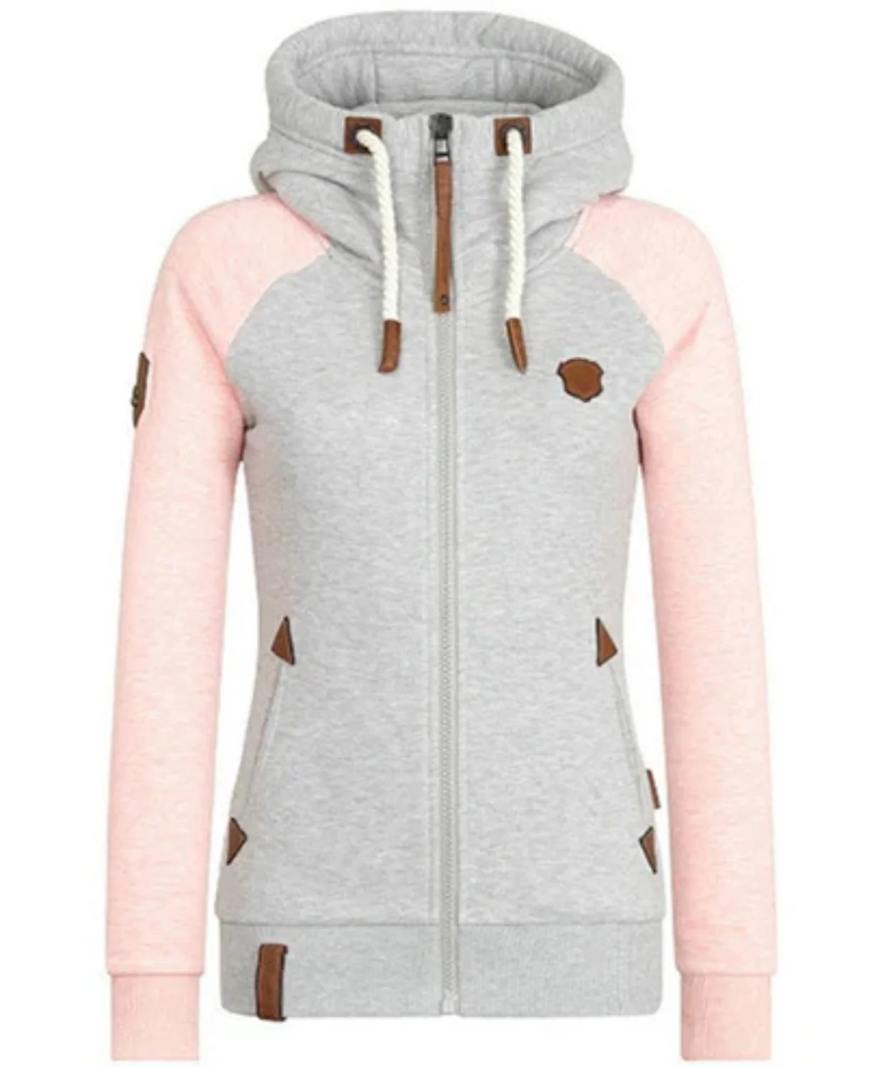 Damen warmer Hoodie | Reißverschluss - Image 2