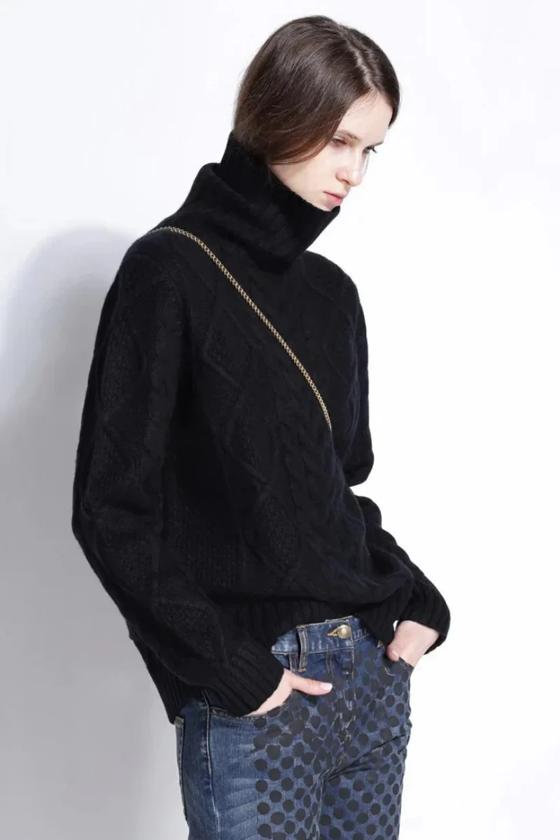 Damen warmer und dicker Pullover | Rollkragen - Image 10