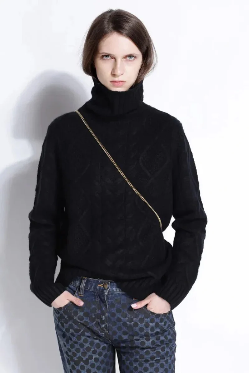 Damen warmer und dicker Pullover | Rollkragen - Image 11