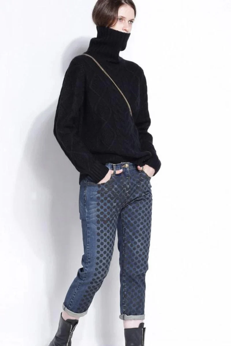 Damen warmer und dicker Pullover | Rollkragen - Image 5