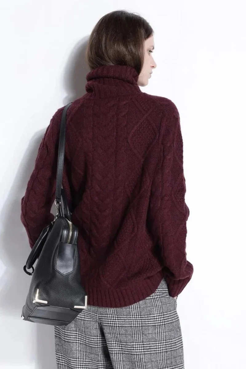 Damen warmer und dicker Pullover | Rollkragen - Image 8