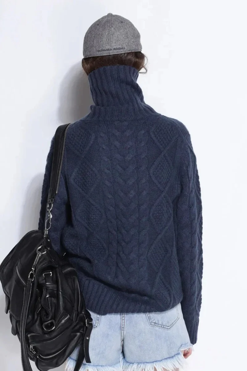 Damen warmer und dicker Pullover | Rollkragen - Image 9