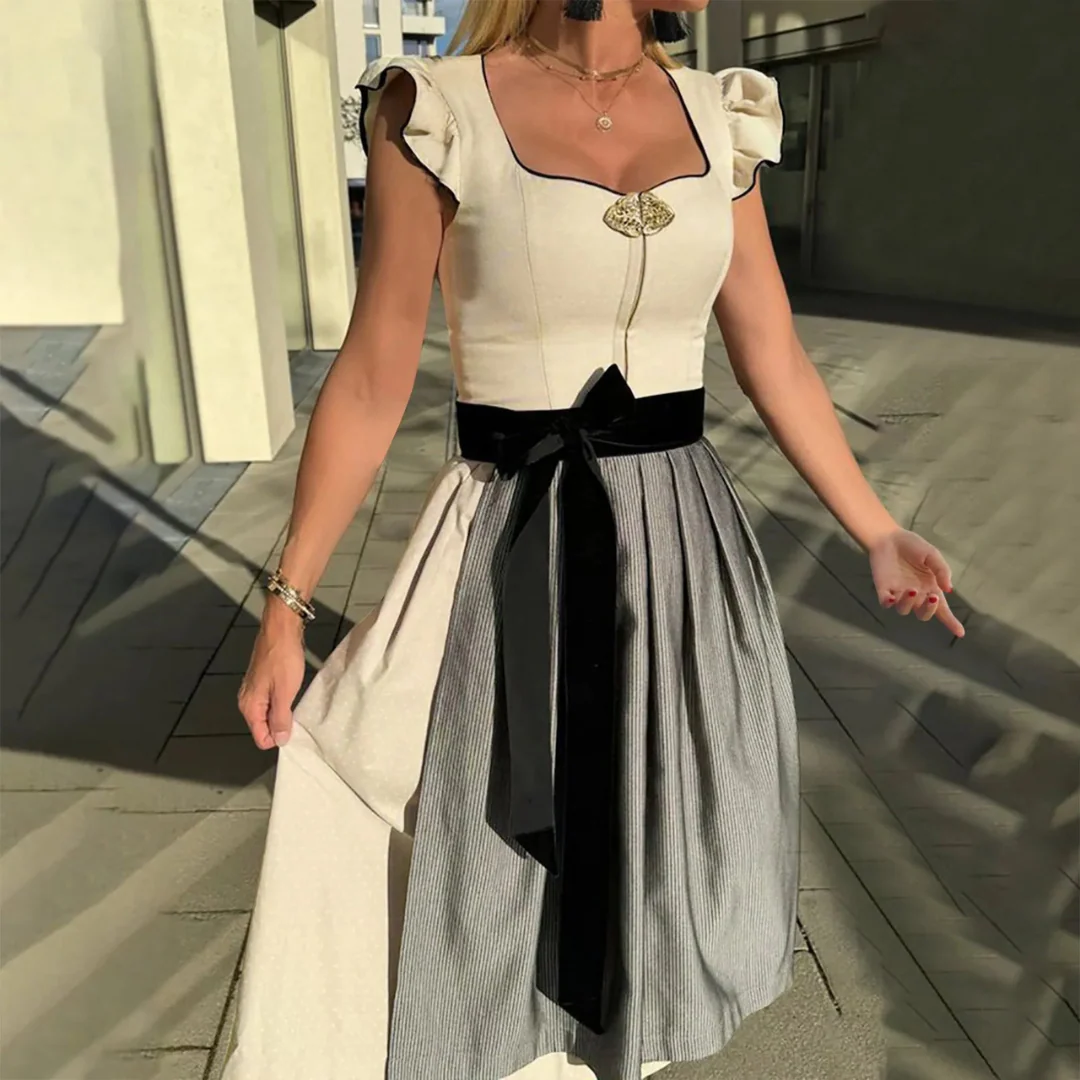 Damen Weiß Oktoberfest Dirndl Kleid - Image 3