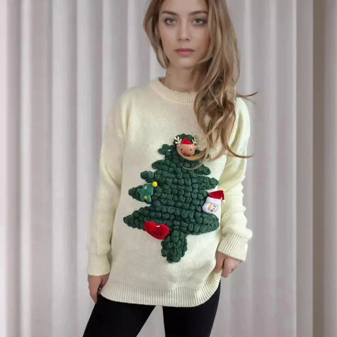 Damen Weihnachtspullover Gemütlich Festliches Design Weicher Stoff - Image 2
