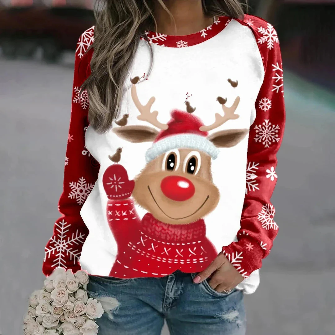 Damen Weihnachtspullover Gemütlich Warm Weiches Mischgewebe - Image 5