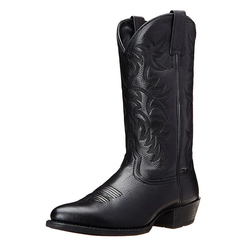 Damen Western-Cowboystiefel in Mittlerer Höhe mit Spitzem Zehenbereich und Dekorativer Ziernaht - Image 3
