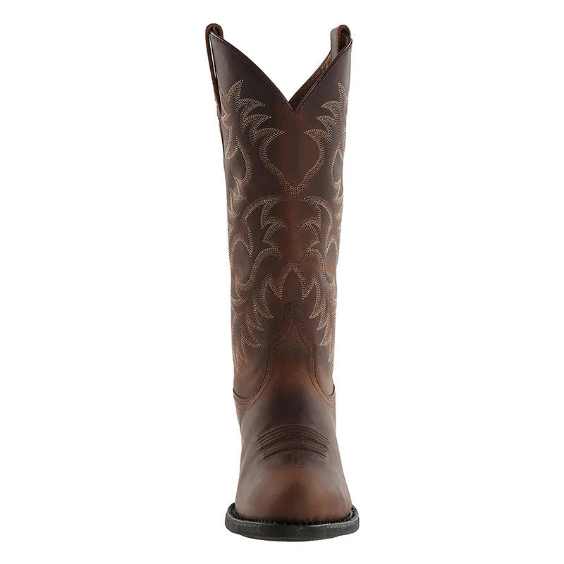 Damen Western-Cowboystiefel in Mittlerer Höhe mit Spitzem Zehenbereich und Dekorativer Ziernaht - Image 7
