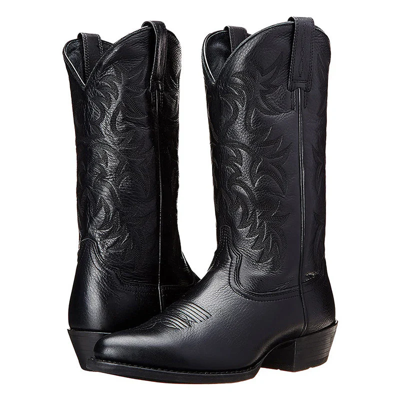 Damen Western-Cowboystiefel in Mittlerer Höhe mit Spitzem Zehenbereich und Dekorativer Ziernaht - Image 8
