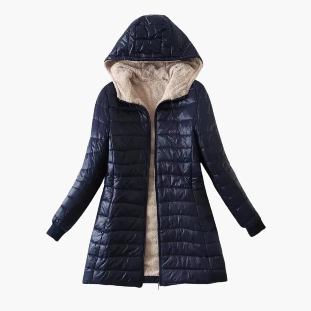 Damen Winter jacke mit Kapuze und Reißverschluss - Image 4