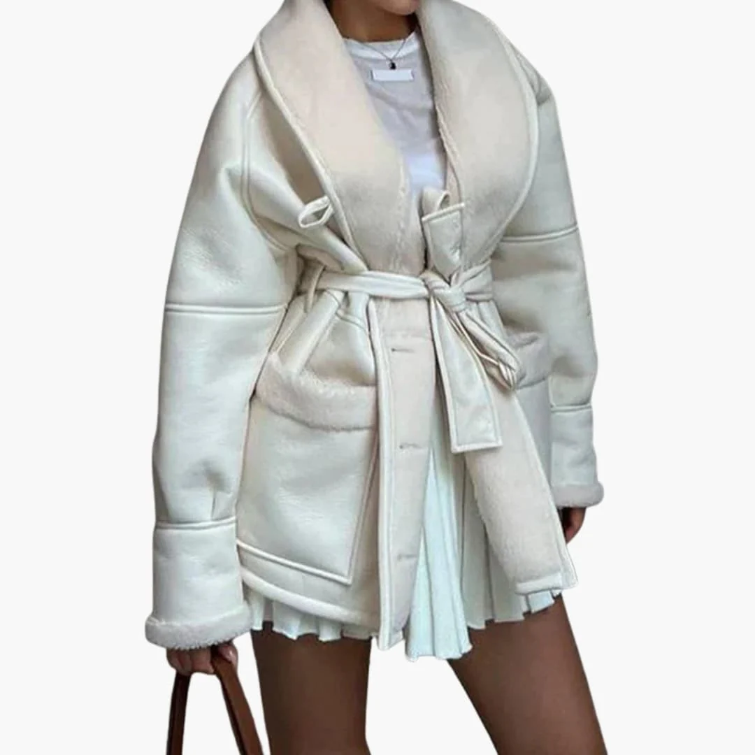 Damen Winterjacke mit Gürtel und Fronttaschen - Image 2
