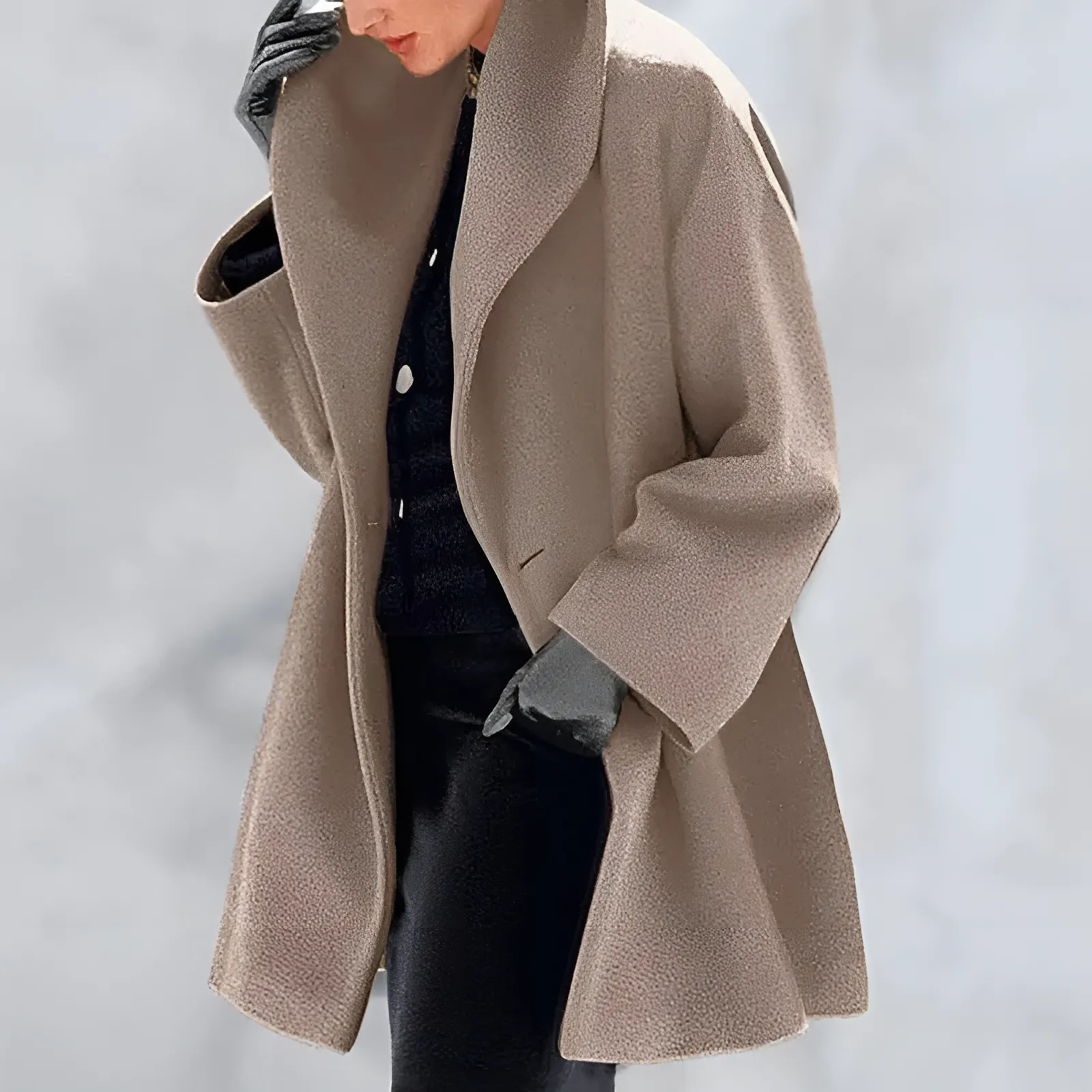 Damen-Wintermantel mit strukturdesign | Schnittdesign - Image 4