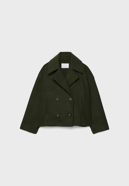 Damen Zweireihige Kurzjacke mit Breitem Reverskragen - Image 10