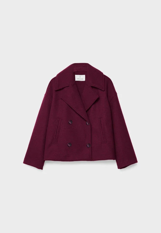 Damen Zweireihige Kurzjacke mit Breitem Reverskragen - Image 12