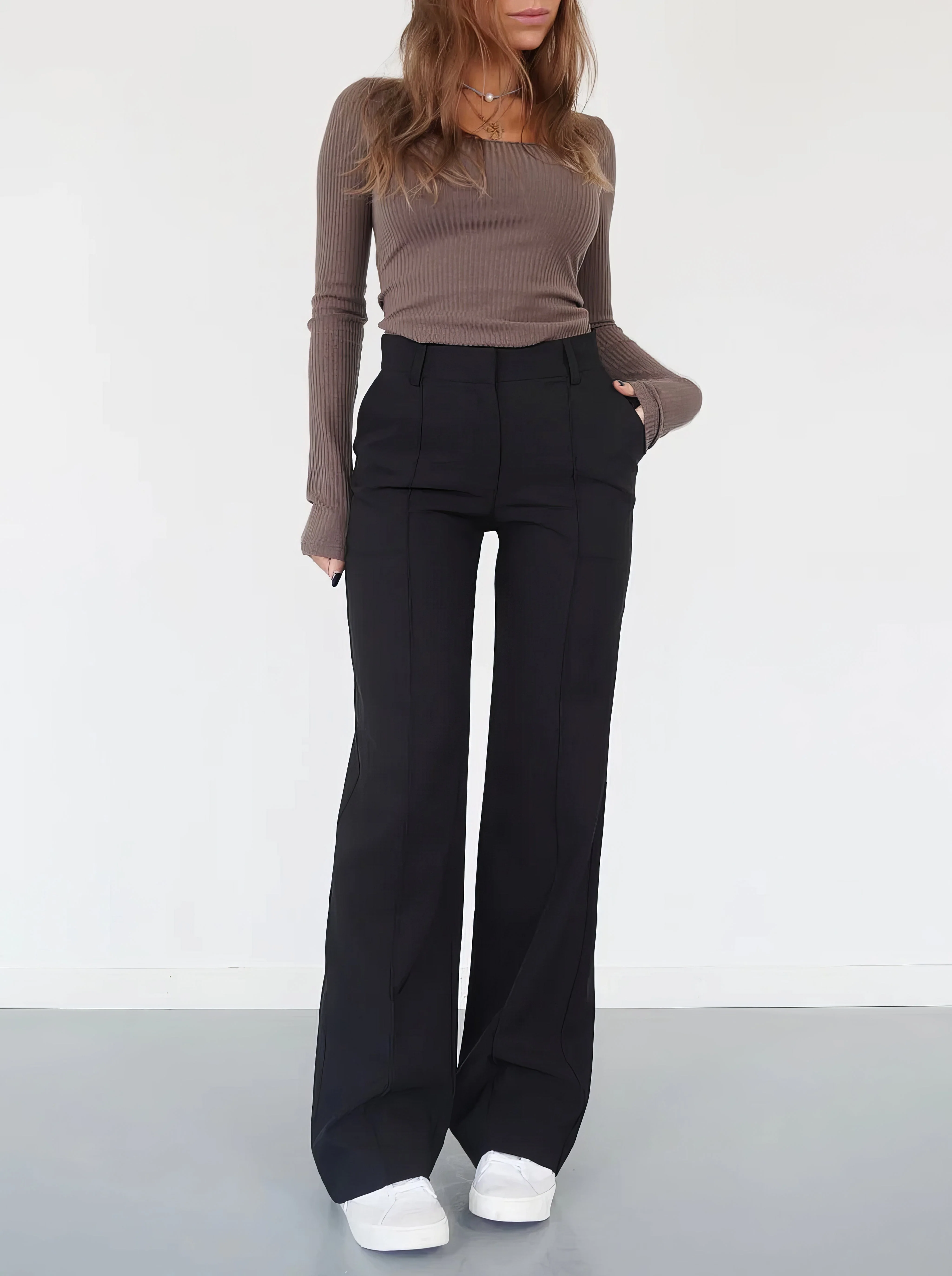 Damenhose | Hohe Taille mit geraden Beinen - Image 7