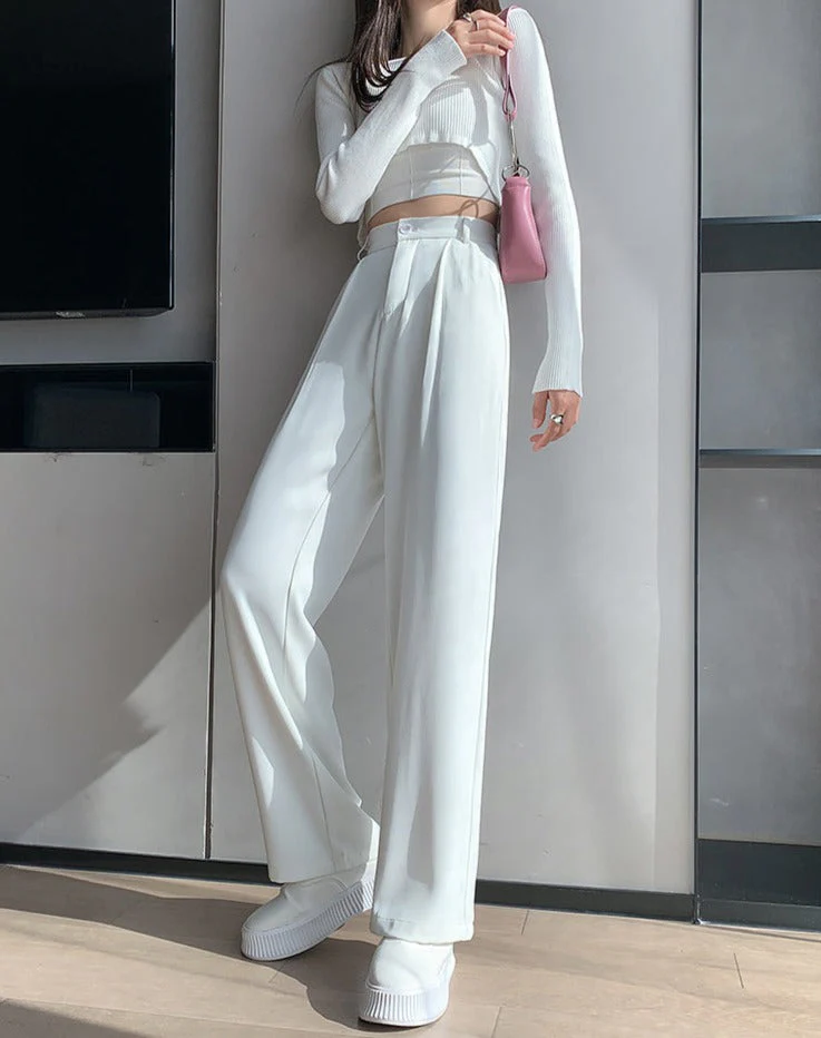 Yvette | Damen Wide Leg Hose Hohe Taille Locker – High Waist Wide Leg Hose 2026 - Image 4