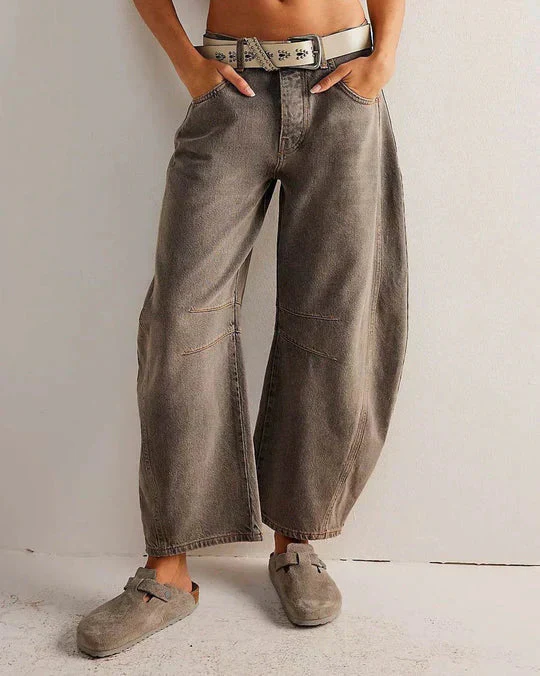 Damenhose mit weitem Bein und mittlerer Leibhöhe - Image 3