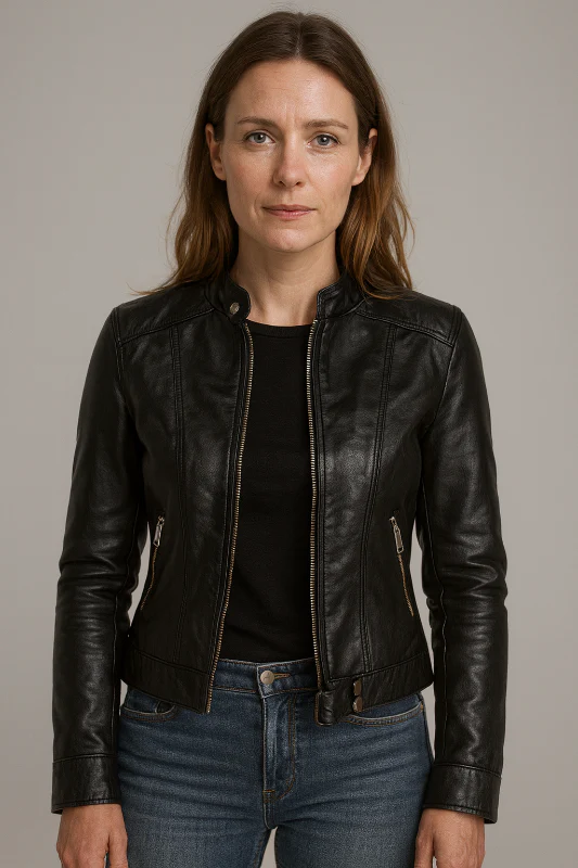Damenjacke - Elegante Kurzjacke mit Reißverschluss und Taschen für jeden Anlass - Image 5