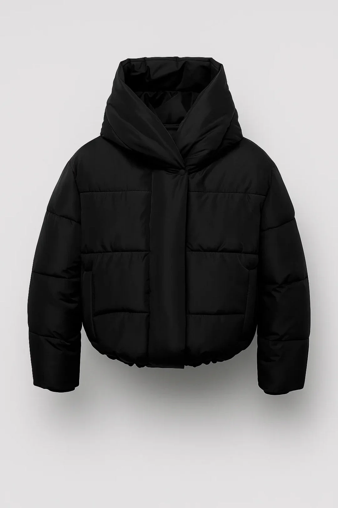 Damenjacke | Kurze gesteppte Jacke mit Kapuze und elastischem Saum - Image 4