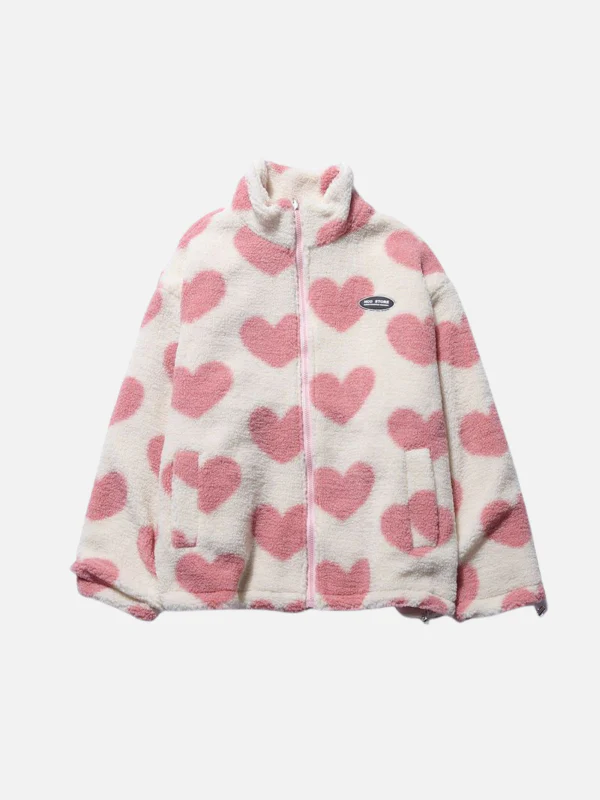 Damenjacke mit Herzprint – Vielseitige Jacke für den Alltag und besondere Anlässe