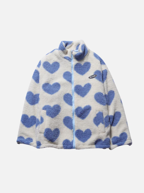 Damenjacke mit Herzprint – Vielseitige Jacke für den Alltag und besondere Anlässe - Image 4