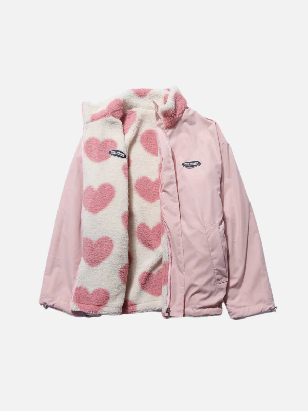 Damenjacke mit Herzprint – Vielseitige Jacke für den Alltag und besondere Anlässe - Image 5