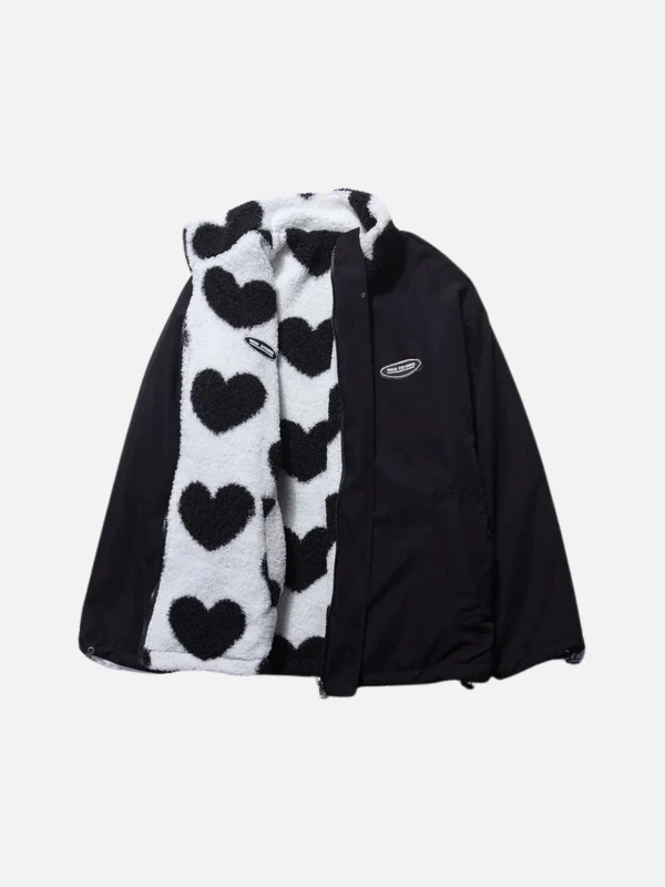 Damenjacke mit Herzprint – Vielseitige Jacke für den Alltag und besondere Anlässe - Image 6