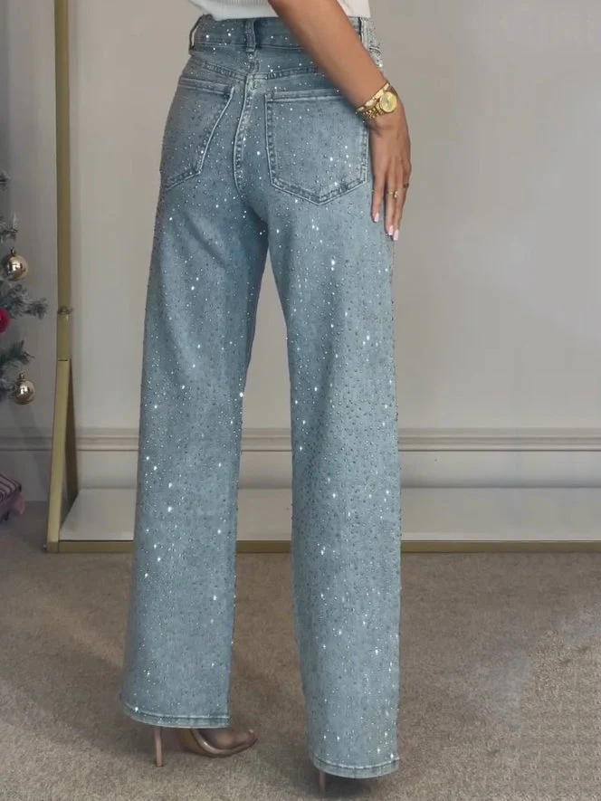 Damenjeans mit Glanzoptik | Gerade Form - Image 2
