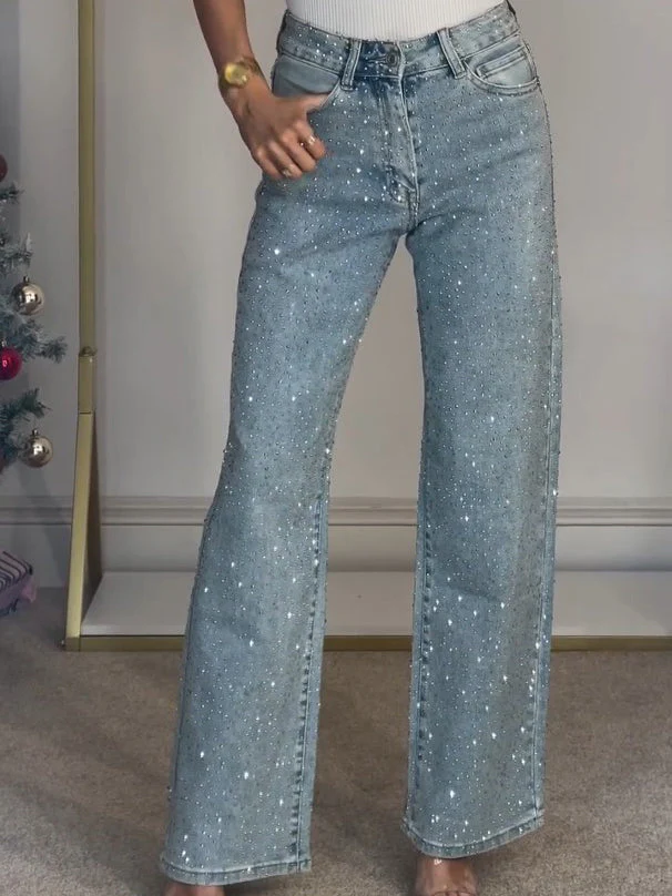 Damenjeans mit Glanzoptik | Gerade Form - Image 5