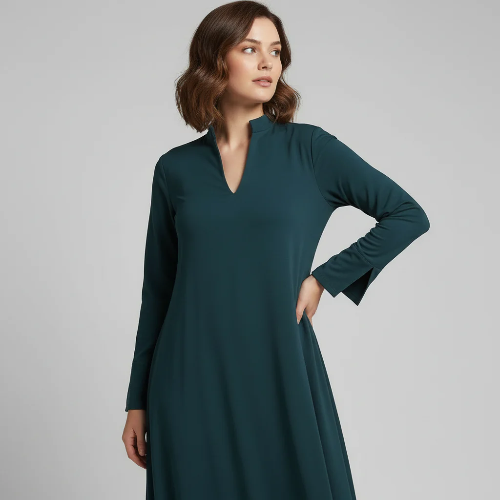 Damenkleid | Lange Ausführung mit gerader Linienführung - Image 3