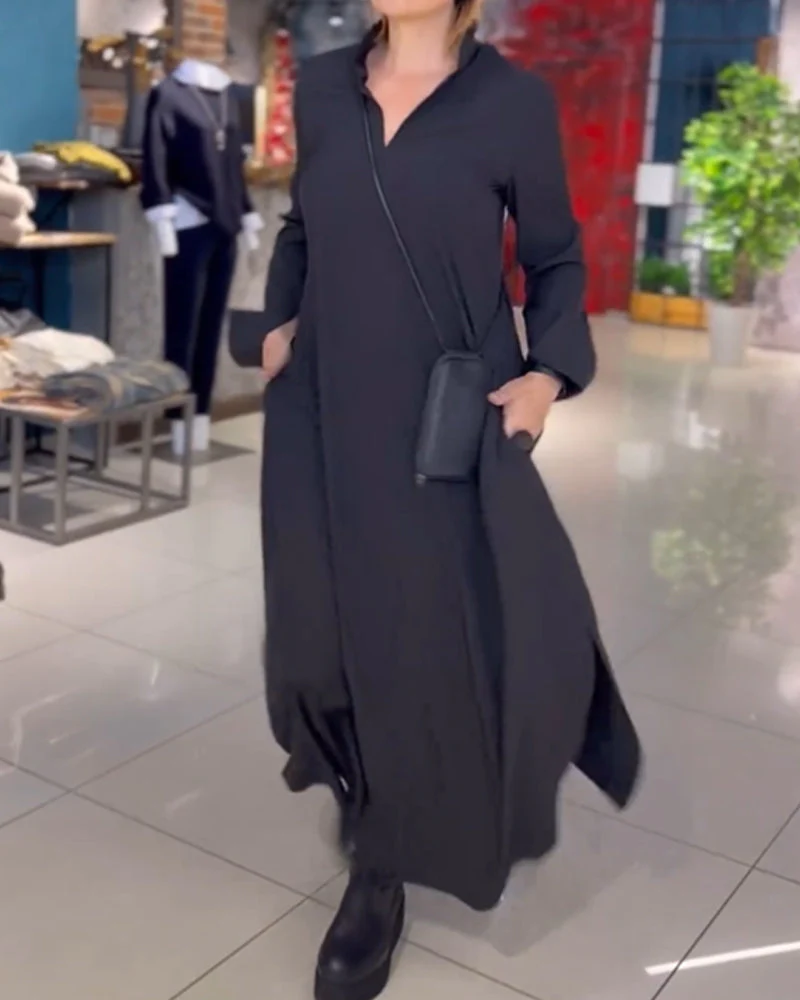 Damenkleid | Lange Ausführung mit gerader Linienführung - Image 9