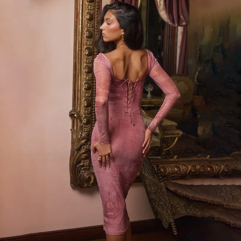 Damenkleid mit quadratischem Ausschnitt - Image 3