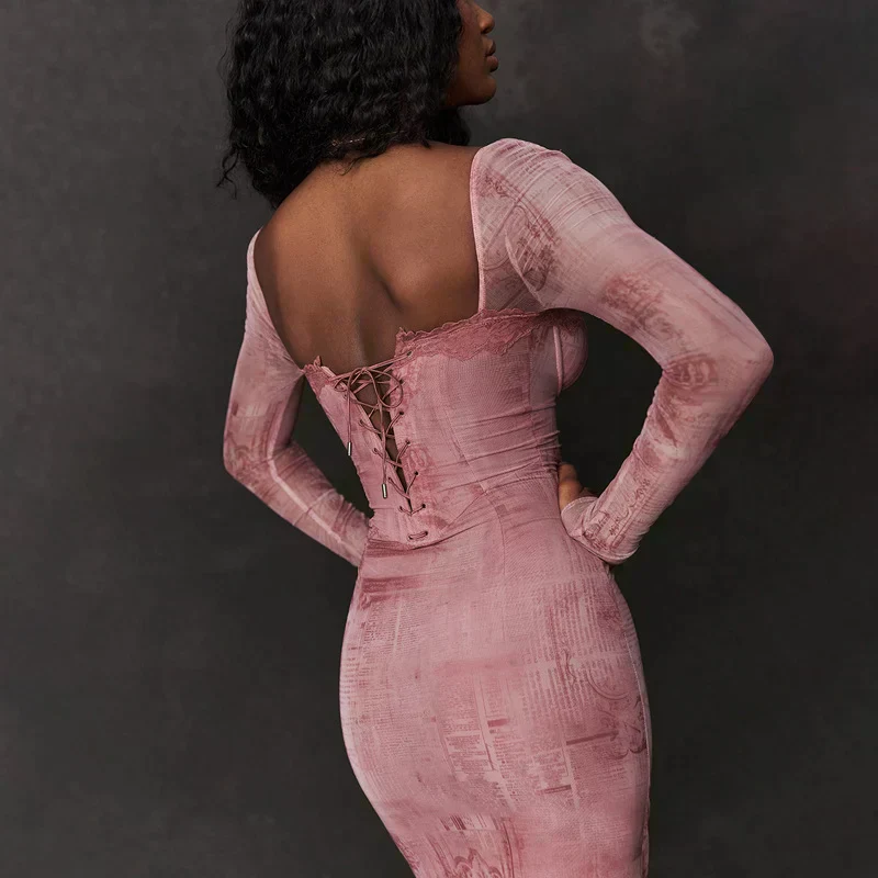 Damenkleid mit quadratischem Ausschnitt - Image 4