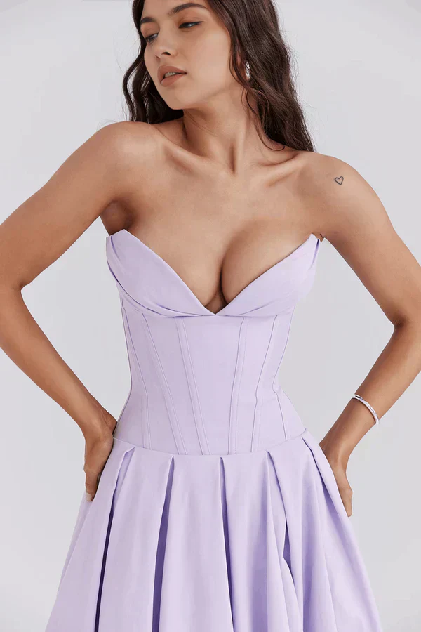 Damenkleid | Trägerlose Ausführung und mittlere Länge - Image 3