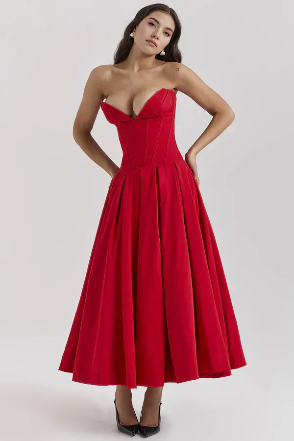 Damenkleid | Trägerlose Ausführung und mittlere Länge - Image 5