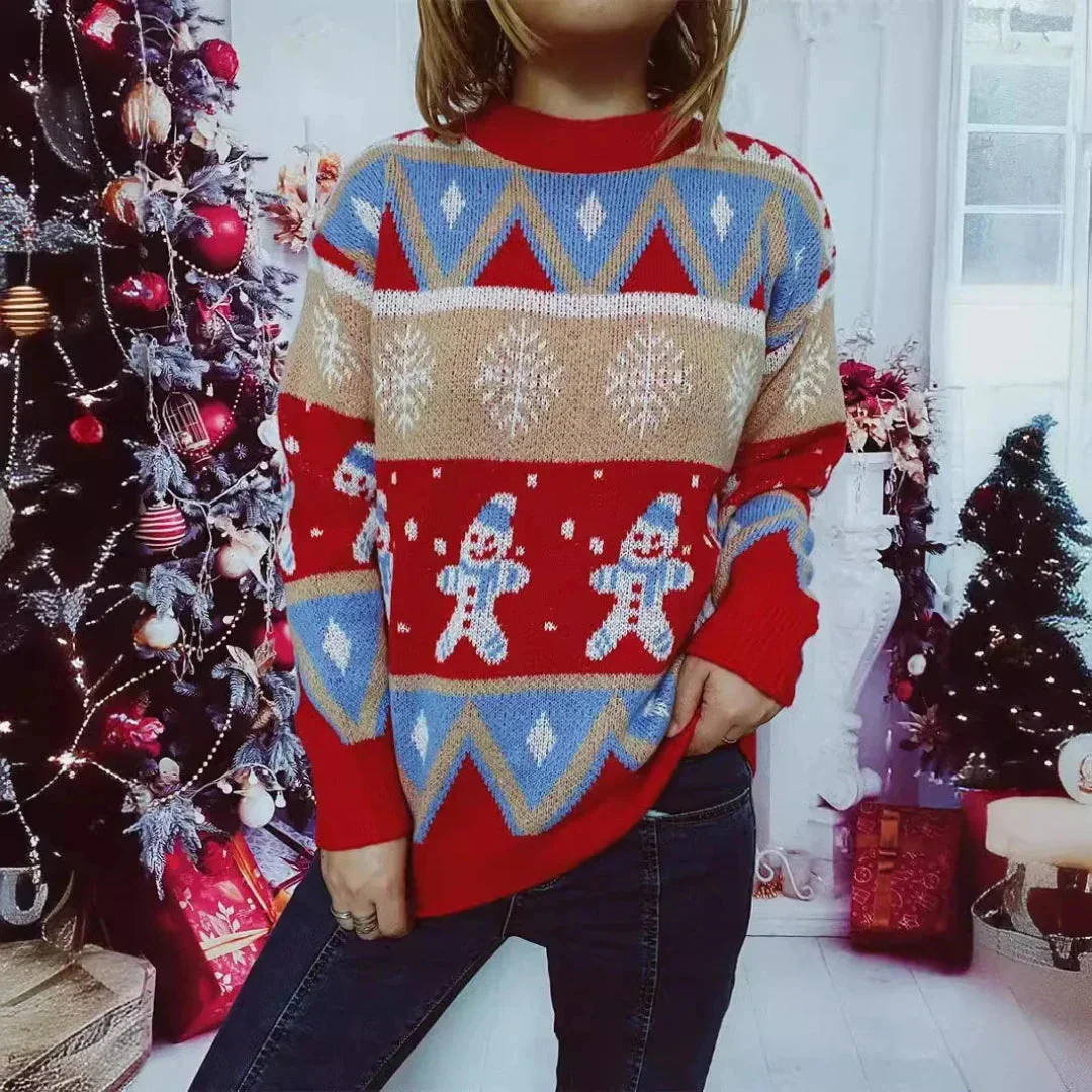 Damenpullover Festlich Gemütlich Acrylmischung für Weihnachtsfeiern - Image 2