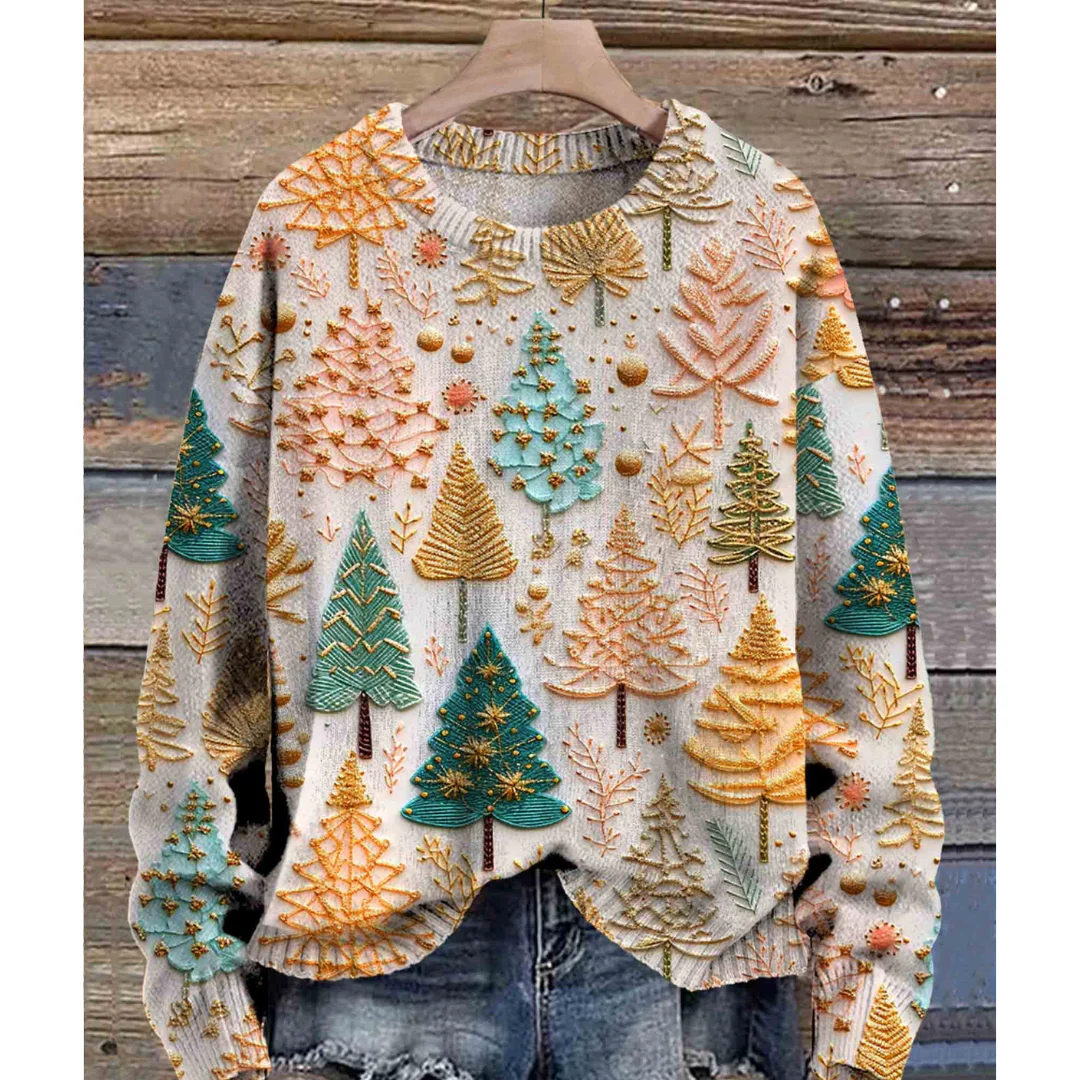 Damenpullover Gemütlich Strickstoff Warm für Wintertage