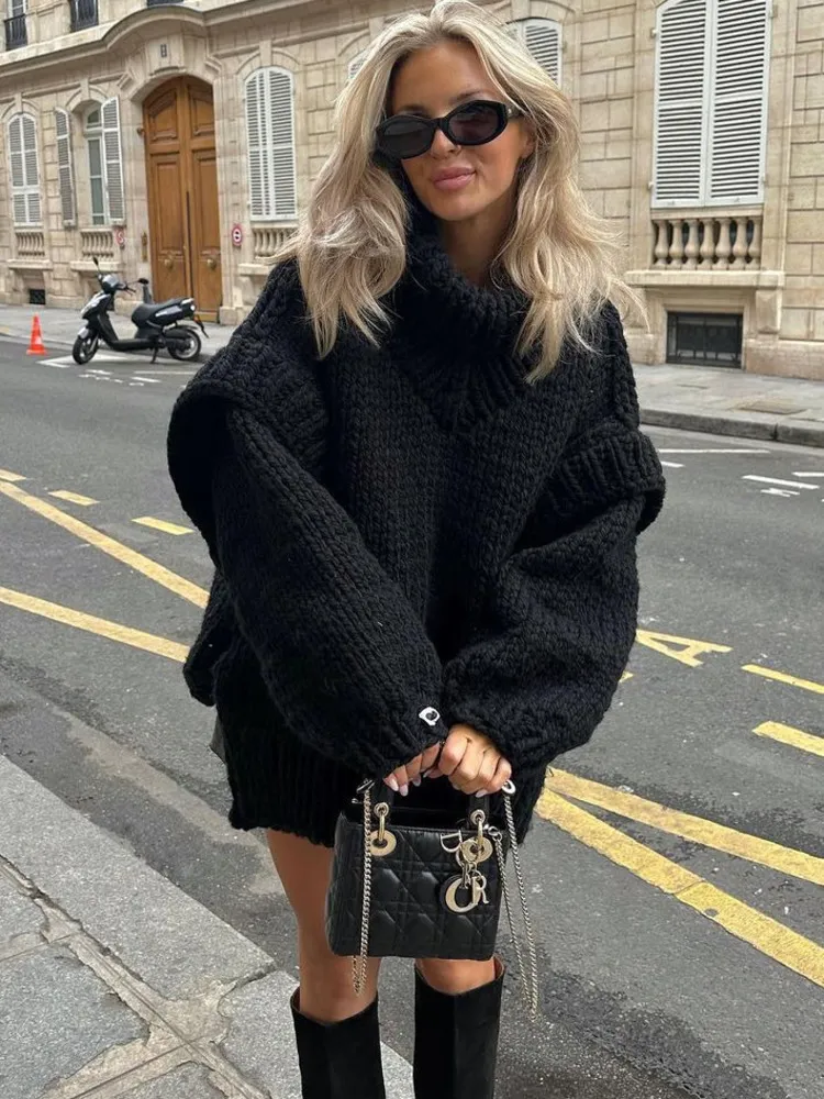 Damenpullover | Oversized Schnitt und weite Krempe - Image 4
