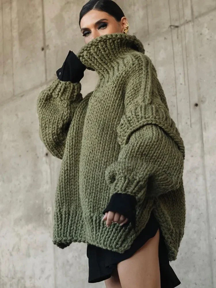 Damenpullover | Oversized Schnitt und weite Krempe - Image 5