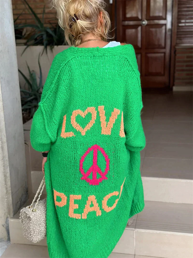 Damenstilvolle Strickjacke | Lang - Image 2