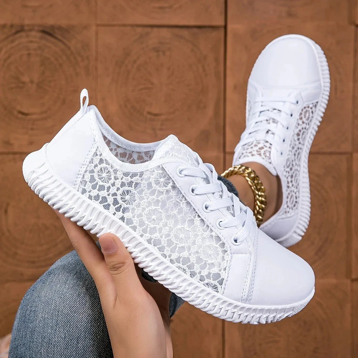 Damskie | Atmungsaktive Slip-On-Mokassins aus Mesh für Damen - Image 2