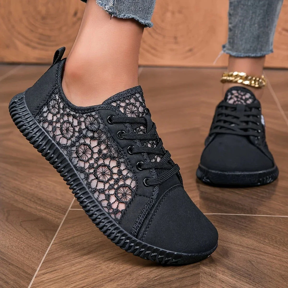 Damskie | Atmungsaktive Slip-On-Mokassins aus Mesh für Damen - Image 4