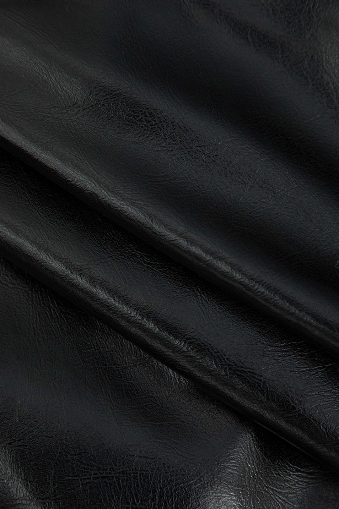 Danica | Eleganter Midirock mit asymmetrischem Kunstleder und Leinen-Design - Image 3