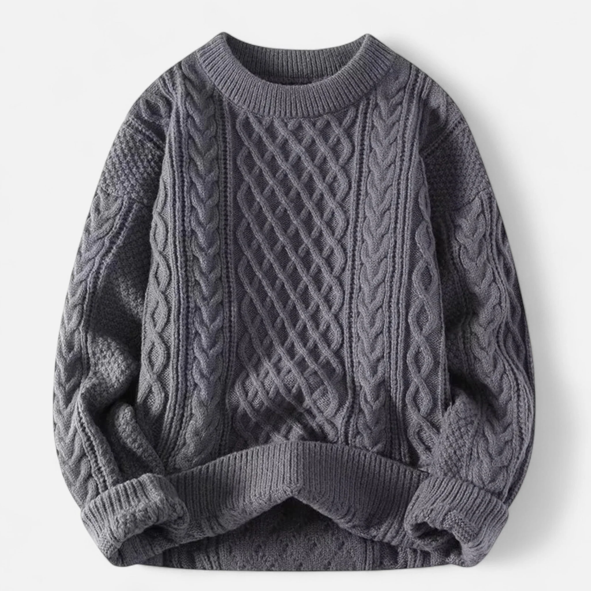 Daniel – Klassischer Herren Knit Pullover mit strukturierter Zopfmuster-Optik - Image 7