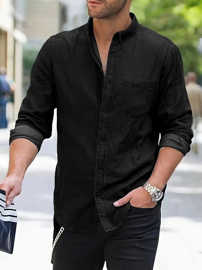 Daniel | Lässiges Langärmelig Denim-Hemd im klassischen Look - Image 3