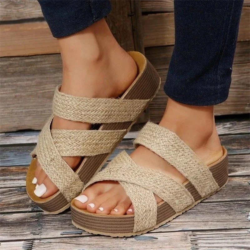 Daniela | Damen Plattform Slide Sandalen - Image 3