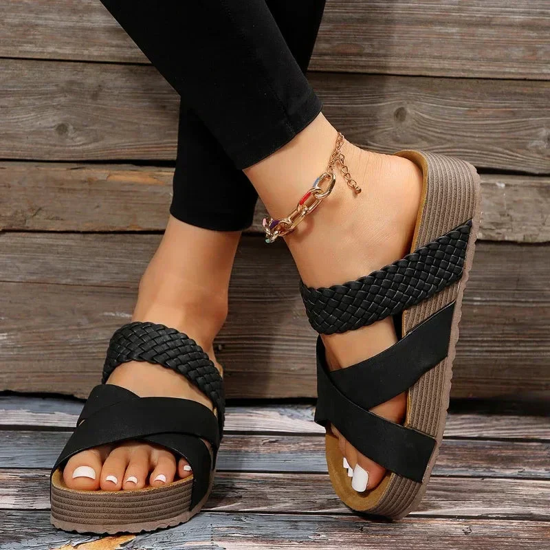 Daniela | Damen Plattform Slide Sandalen - Image 4