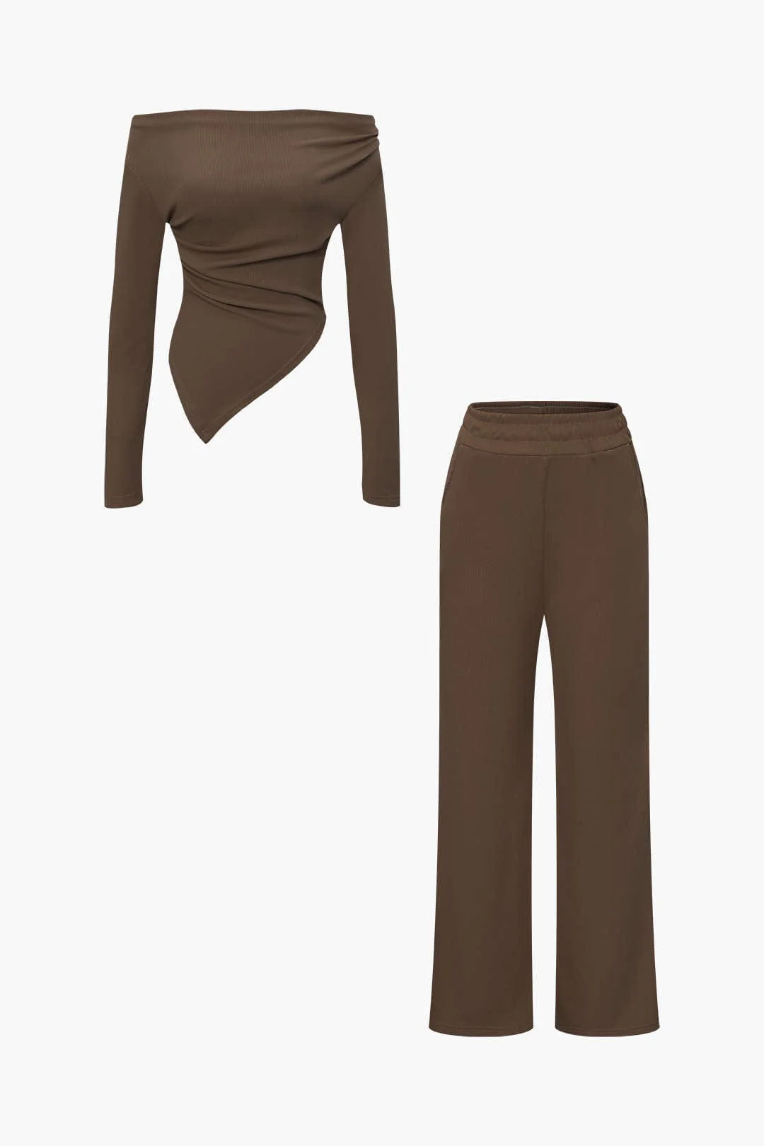 Daniela | Elegantes Zweiteiler-Set mit Asymmetrischem Oberteil & Weiten Hosen - Image 29