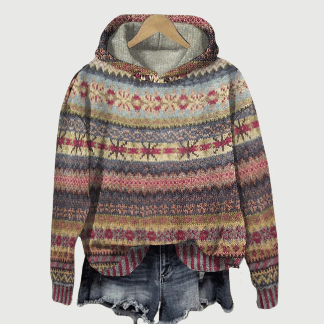 Daniela – Lässiger gemusterter Damen Hoodie