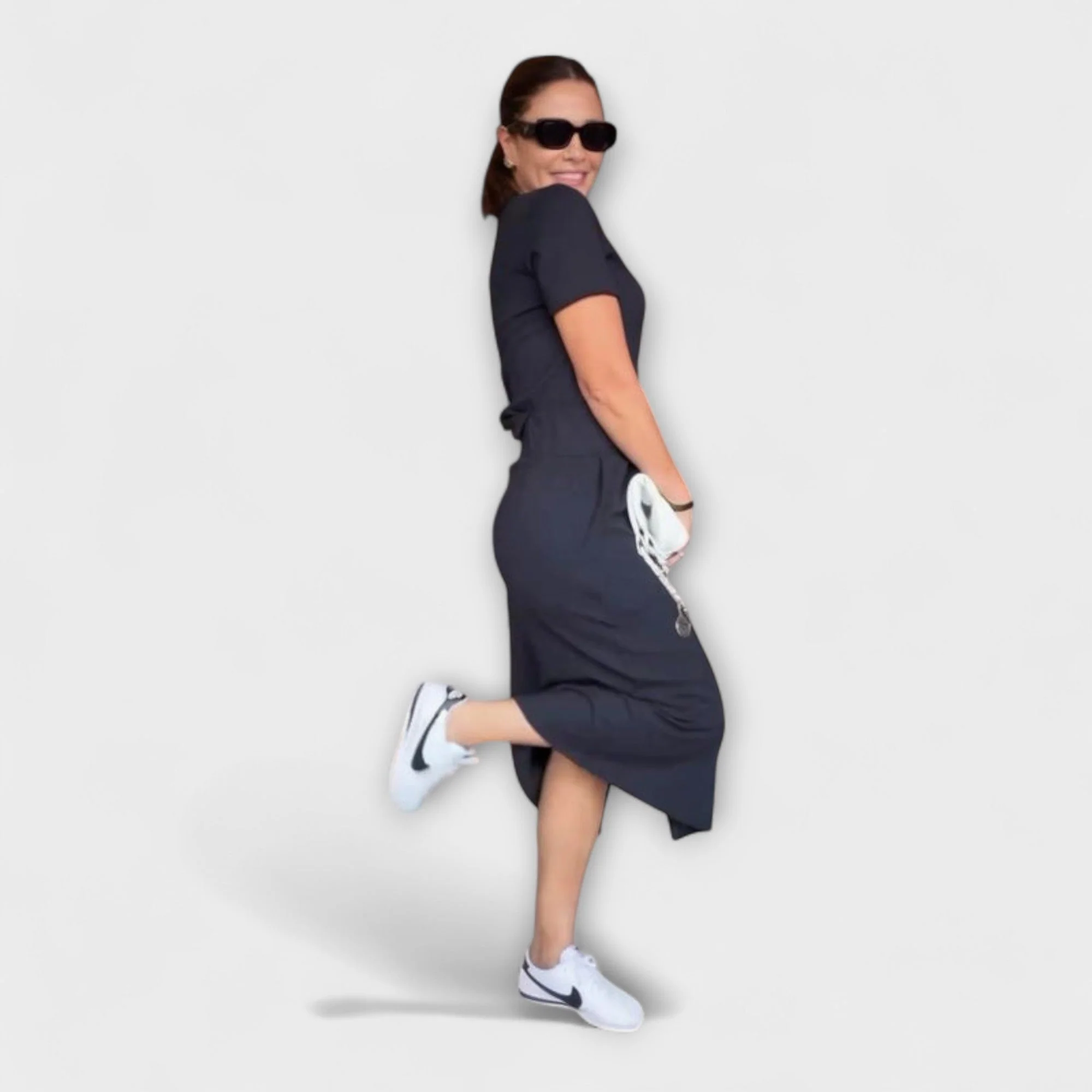 Danielle - Elegantes V-Ausschnitt-Top mit passendem Rock - Image 2