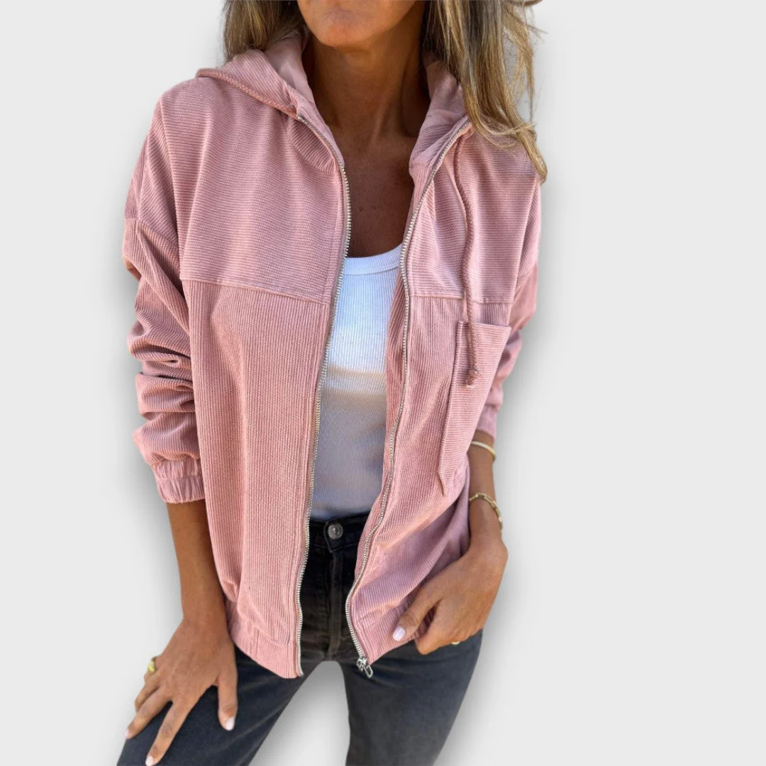Danna – Cordjacke mit Kapuze und Retro-Charme - Image 2